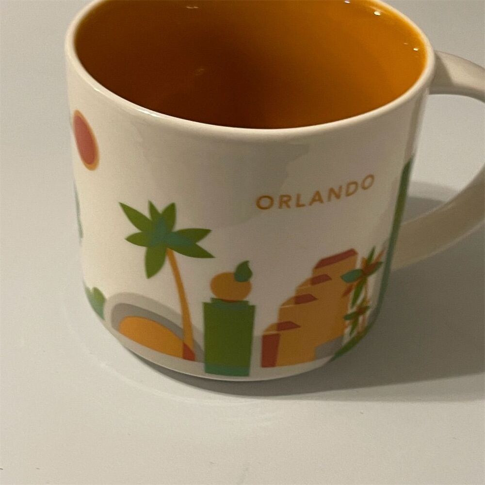 Starbucks‎ You Are Here Series Orlando 14 oz Tan Ceramic Coffee Mug